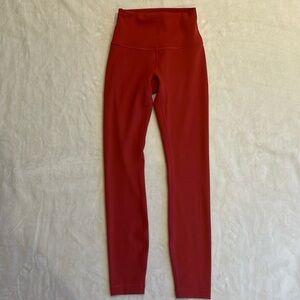 Rare Red Lululemon WunderUnders 25”